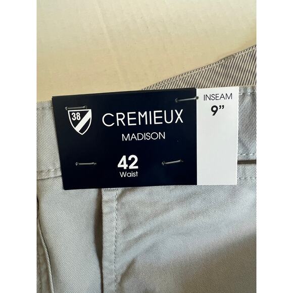 NWT Cremieux Blue Label Madison Relaxed Fit Gray Comfort Stretch Shorts 42x9 - Picture 7 of 9